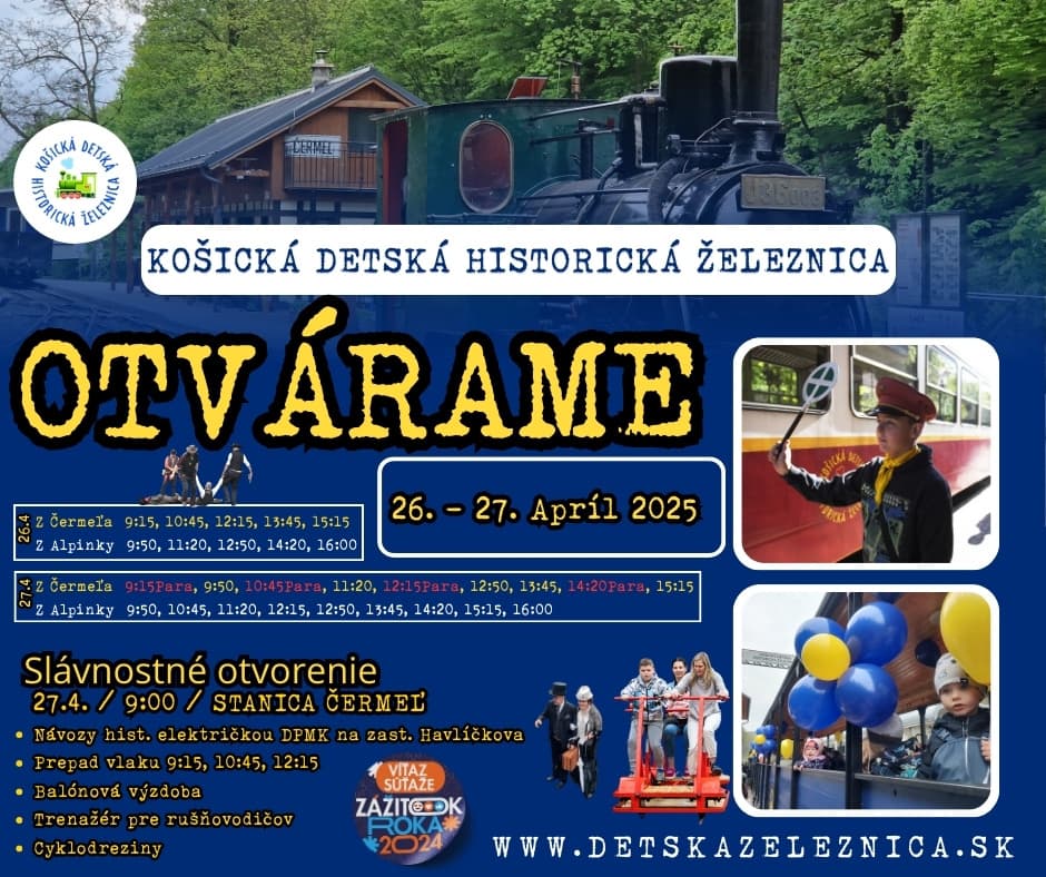 Кошицька дитяча залізниця: відкриття сезону